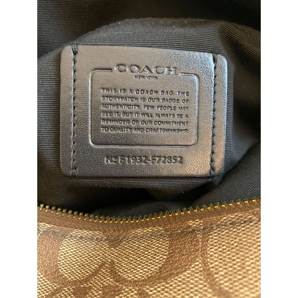 Coach Paxton Duffle Bag Signature Canvas Crossbody Shoulder Gold Chain Leather - Picture 3 of 16